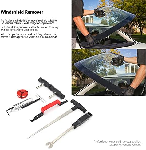 Qiilu 7pcs Profissional Windshield Removedor Kit Automotive Wind Glass Remoção Ferramentas de desmontagem