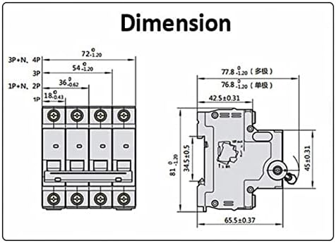 Cnhkau 1/2/3/4 Polo Din Rail Mini Circuito Disjuntor Caixa de Distribuição do Air Distribuição