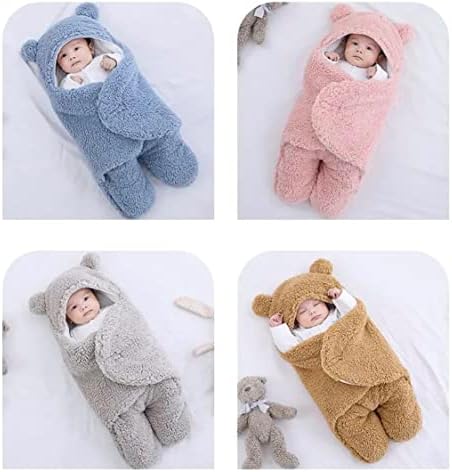 2 pacote de teddy sherpa bebê swaddle cobertor ultra macio macio essencial para bebês de 0 a 6