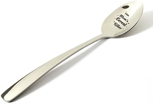 Mãe Idéias de presentes, Cereal Killer Spoon Spoon Aço inoxidável gravado, novidade Cereal Killer