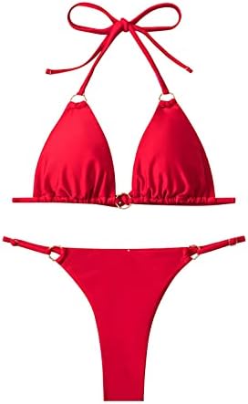 Ternos de banho Plus Women Women Solid Color Bikini Swimming Nada
