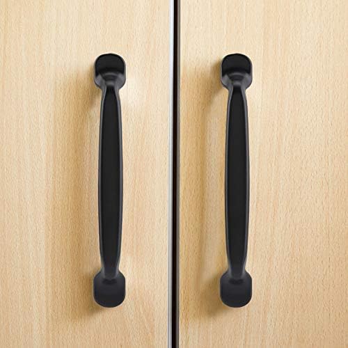 Maçaneta da porta, maçaneta de porta preta durável para armário armário de gaveta de gaveta