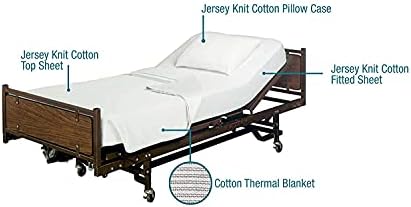 CareoutFit tudo em uma cama de hospital em uma bolsa, lençol superior, lençol, barracão e cobertor, prêmio branco