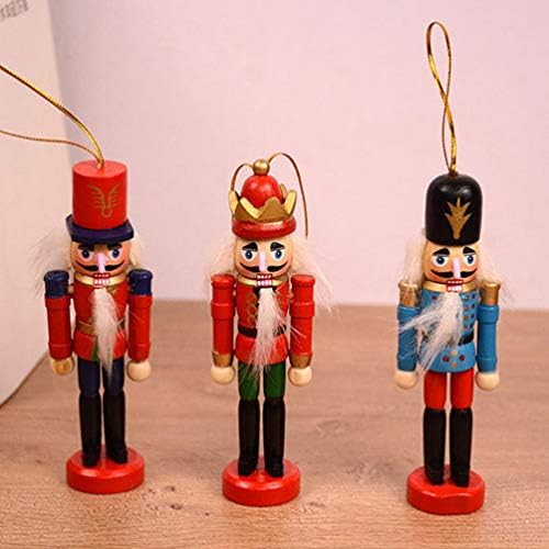 Happyyami Christmas Decor Kidcracker 6pcs Soldado escocês Soldado Nutcracker enfeites de natal