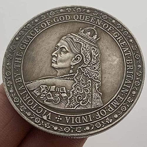 Spot Moedancher Moeda Queen Brass Medalha de prata velha colecionável Coin Coin Copper Coin Silver