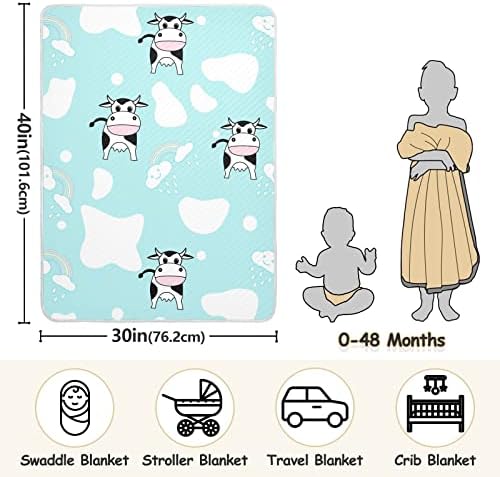 Cobertor de arco -íris cobertor de algodão arco -íris para bebês, recebendo cobertor, cobertor leve e macio para