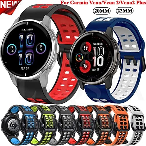 Bedcy Silicone Watch Strap Watch Band para Garmin Veun/Venu2 Plus Vivoactive 3 Forerunner 245 645 Pulseira