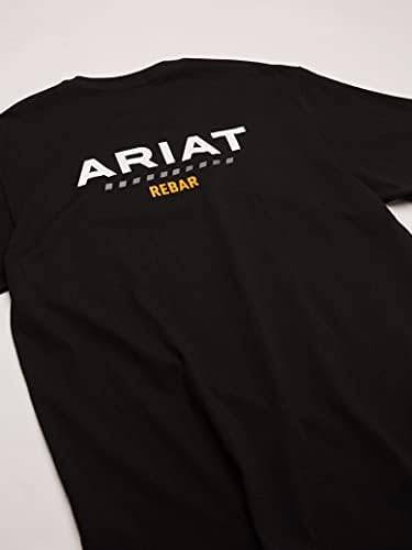 Camiseta de logotipo de algodão de vergalhão de ariat masculino