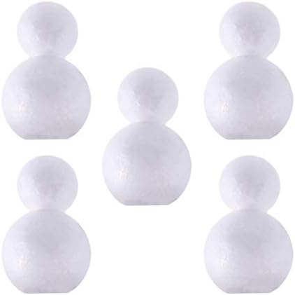 Bolas de poliestireno AMOSFUN 5pcs de Natal decoração de neve decoração diy polystyrene espuma boneco de