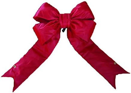 Vickerman 36 Red Nylon Decorative Christmas Bow, uso interno e externo, 36