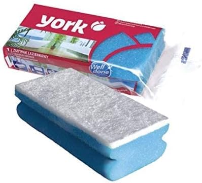 York Sponge macia e multiuso para azulejos e acessórios sanitários - tamanho azul de cor 13,5 x 7 x 4,5 cm