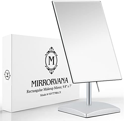 Mirrorvana grande espelho de face sem moldura com tamanho e tamanho de viagem espelho compacto
