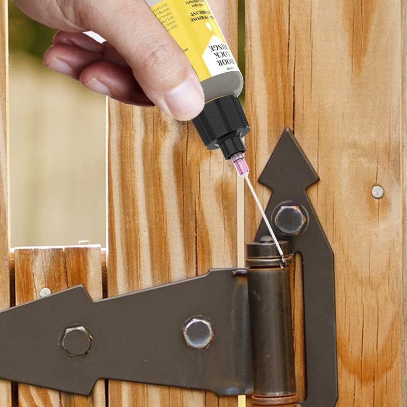 Lubrifica de dobradiça da porta 1 oz de agulha Oiler, lubrificante de dobradiça de porta estridente atualizada,
