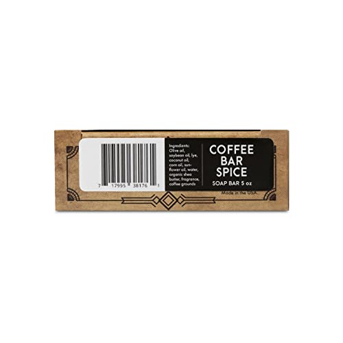 SHIBA HYGIENICS Coffee Bar Spice Soap Bar 5 oz. Todas as barras naturais, processadas a frio, feitas à mão,