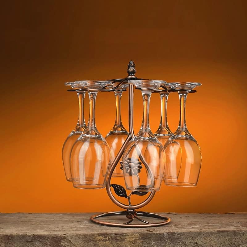 Porto de vidro de vinhos de metal mjwdp pendurado copos de bebida armazenamento cólete criativo para decoração