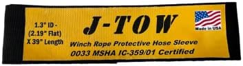 J-Tow fabricado nos EUA, MSHA Certified Winch Rope Protector de 1,3 ”ID 39” Comprimento.
