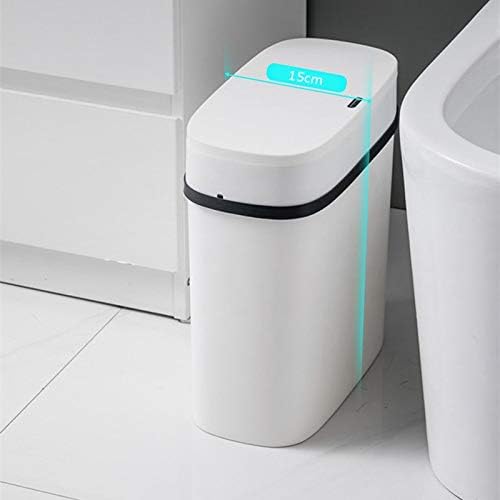 n/um sensor inteligente lixo pode tocar higiene tampa automática costura estreita lixo lixo papel