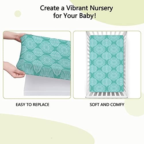 Resumo com temas ajustados folhas de berço, mini-berço portáteis lençóis de colchão de pequenas lençóis