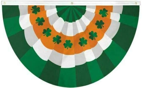 São Patricks Bandeira Bunting 3x5 Ft Irlanda Irlanda Green Shamrock Pats Decoration