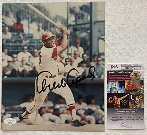 Orlando Cepeda assinou autografado brilhante 8x10 foto St. Louis Cardinals - JSA autenticada