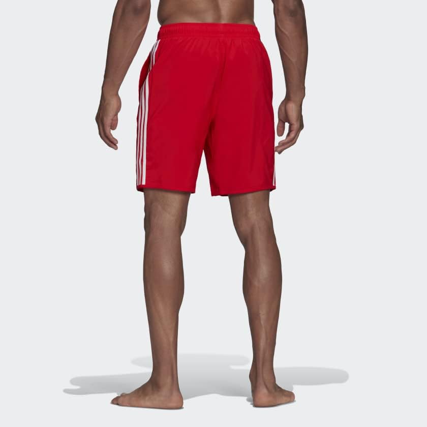 Adidas Men's Standard Classic-comprimento de 3 listras shorts de natação