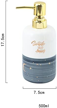 Dispensador de sabão de cerâmica Huijie com bomba para cozinha de banheiro - garrafa de loção de shampoo