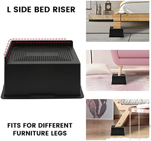 MyMulike Bed Risers 4 polegadas de 4 polegadas, mobiliário de grandes dimensões Risers Suporte de 4 polegadas 6000