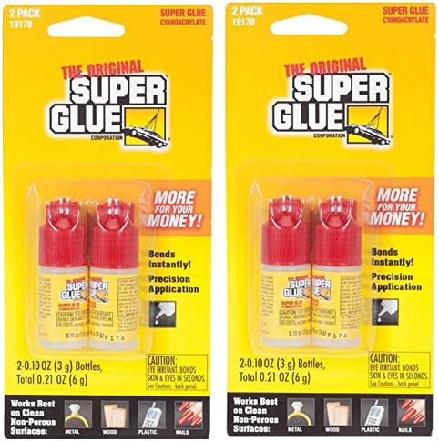 Super Glue Fix -All adesivo - 4 tubos - 0,10 onças cada