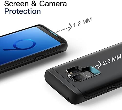 Jetech Caso pesado à prova de choque para Samsung Galaxy S9, Tampa de telefone protetora robusta de camada dupla