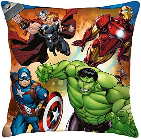 Xinjiadd Marvel Vingadores Capa de travesseiro decorativo projetado como um para os fãs de largura completa