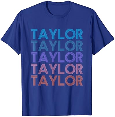 Texto repetido moderno Taylor Nome Nome Gift Taylor Lover T-Shirt