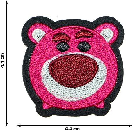 JPT - Bear Head Pink Cartoon Appliques Apliques/costurar em patches Citão de logotipo Cute