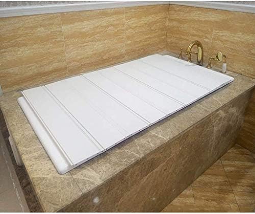 Tampa da banheira acentuer anti-poeira tampa de isolamento de banheira dobrável na placa dobrável PVC Tampa de