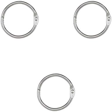 ACCO LODE FOLHING RINGS, Capacidade de 1 polegada, prata, 100 anéis/caixa de 2 pacote de 2
