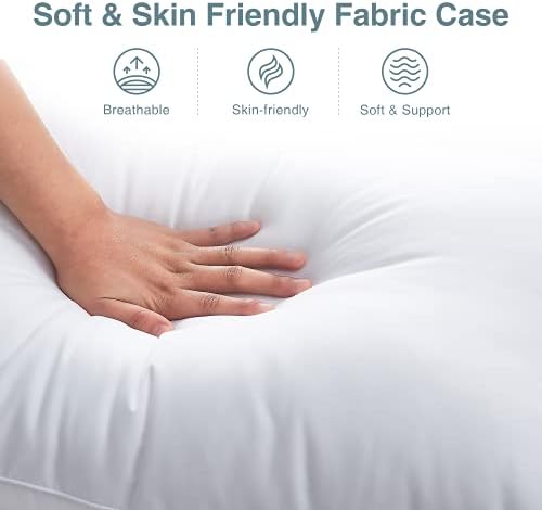 Almofadas de cama ACANVA para dormir 2 pacote, alternativa de microfibra cheia de capa natural, amigável