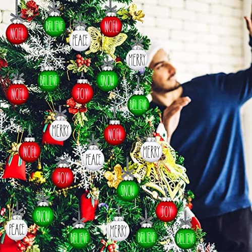 12 PCS Ornamentos de bola de Natal para decorações de árvores Decorações penduradas de Natal