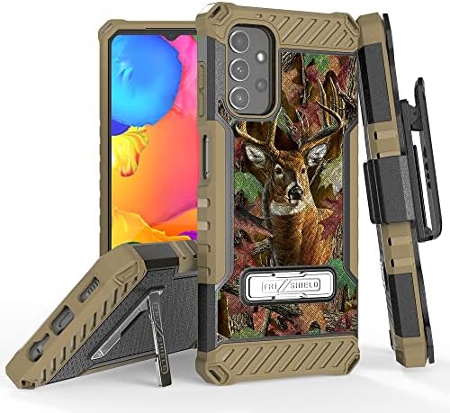 Beyond Cell Tri-Shield Kickstand Phone Case com coldre de cinto Compatível com o Samsung Galaxy A13 5G Grade Militar