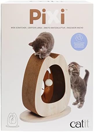Catit Pixi Scratcher Móveis de gato largo Cat Garra Sharpiner Freestanding Cardboard Interior