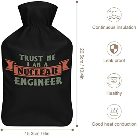 Confie em mim, eu sou um engenheiro nuclear de borracha de água quente garrafa com lã de tampa com as