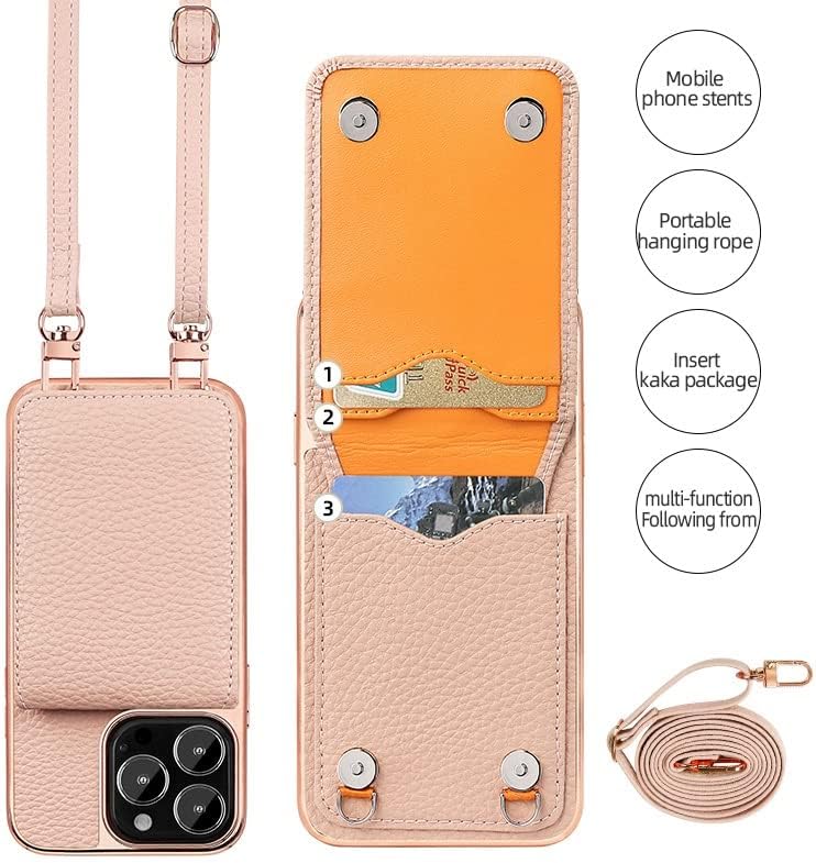 Caixa de carteira de proteção compatível com o iPhone 14 Pro, couro premium+moldura eletroplatada, caixa de proteção