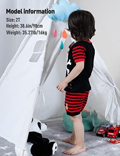 A&J Design Toddler & Kids Pijama Conjuntos, algodão 2 peças de manga curta PJS