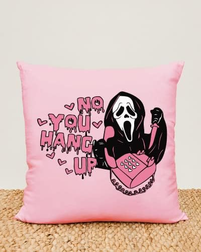 Engraçado não Você desligou o primeiro horror rosa fantasma design arremesso de travesseiro travesseiro da