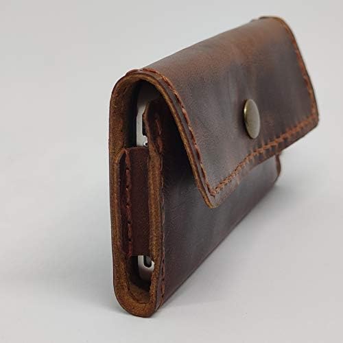 Caixa de coldre de couro holsterical para LG Stylo 5, capa de telefone de couro genuíno artesanal, capa