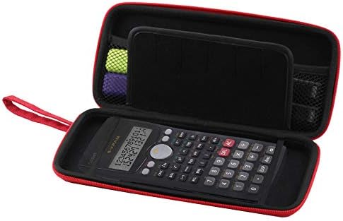 Calculadora de gráficos Red Navitech Case/capa dura com bolsa de armazenamento compatível com o Casio FX-9750GII-LC-UH