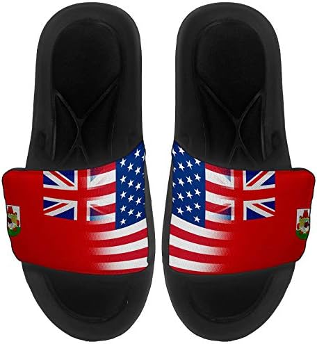 Sandálias/slides de lesão/slides expressos para homens, mulheres e juventude - Bandeira das Bermudas