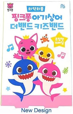 Baby Shark Kid Band Primeiros Soces Tape Bandrages 48ea Padrão Bandagens para Pinkpong