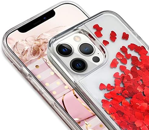Guppy Compatível com iPhone 12 Pro Max Bling Glitter Liquid Case Luxury Crystal Clear Cry