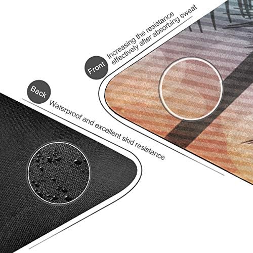 MnSruu Yoga Mat - Leve e portátil Microfibra de Microfibra de Microfibra Natural Tapet