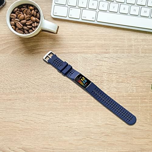 Honecumi Compatível com Fitbit Charge 5 Bandas Smartwatch para homens Mulheres, Projeto de duas cores/ banda