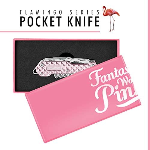 Fantasticar Pink 15 em 1 edc multitools e faca de utilidade roxa fofa, para necessidades quase diárias